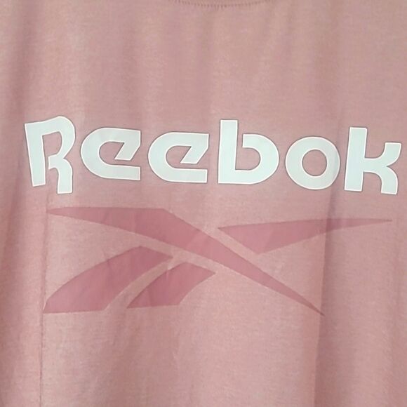 💲1️⃣0️⃣ Bundled REEBOK Women's Pink Rounded Hem Short Sleeve Active Workout Top - Picture 3 of 7